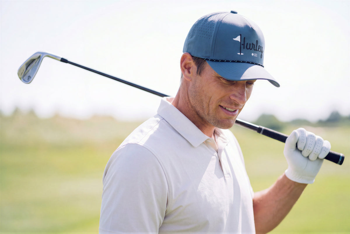 Course-ready: Performance golf caps, hats and visors.